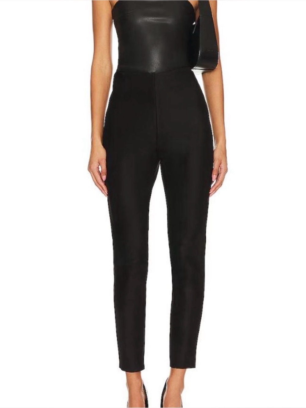 Commando Black High-Waist Cropped Slim Pants